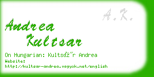 andrea kultsar business card